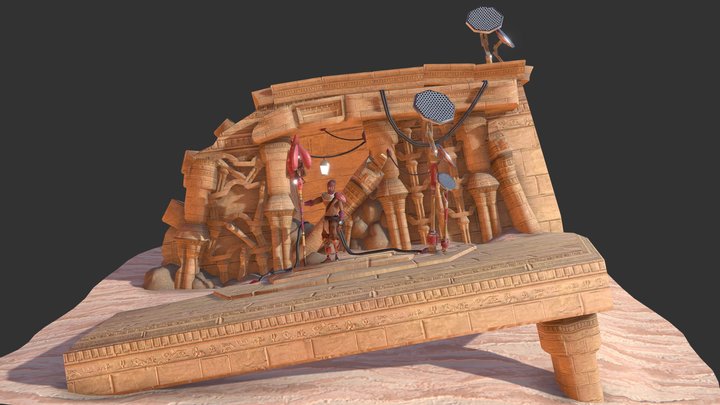Desert Junker Temple 3D Model