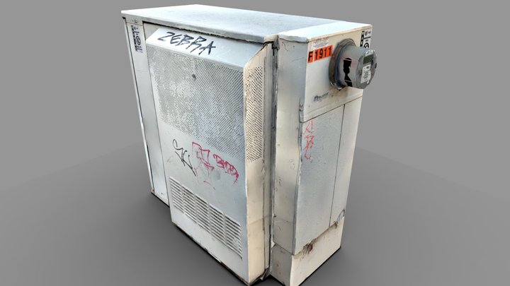 Electric Box 2 LOWPOLY 3D Model