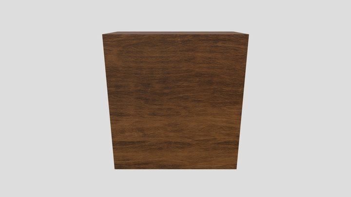wooden Bookcase 3D Model