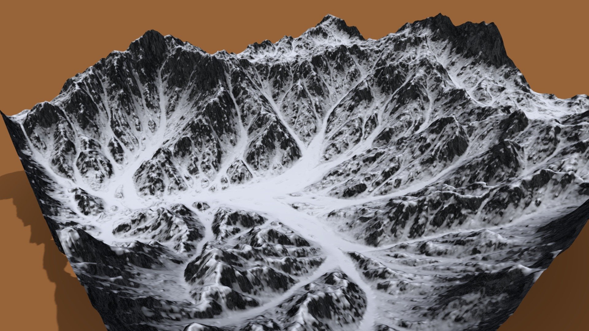 Snow Mountains Valley - Buy Royalty Free 3D model by alexantropov1986 ...