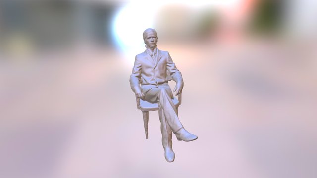 50 th man in chair 3D Model