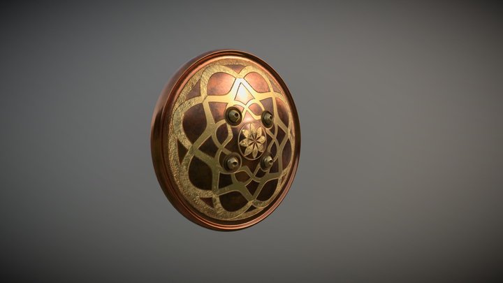Decorated/Ornamented Dhal (Indian Shield) 3D Model