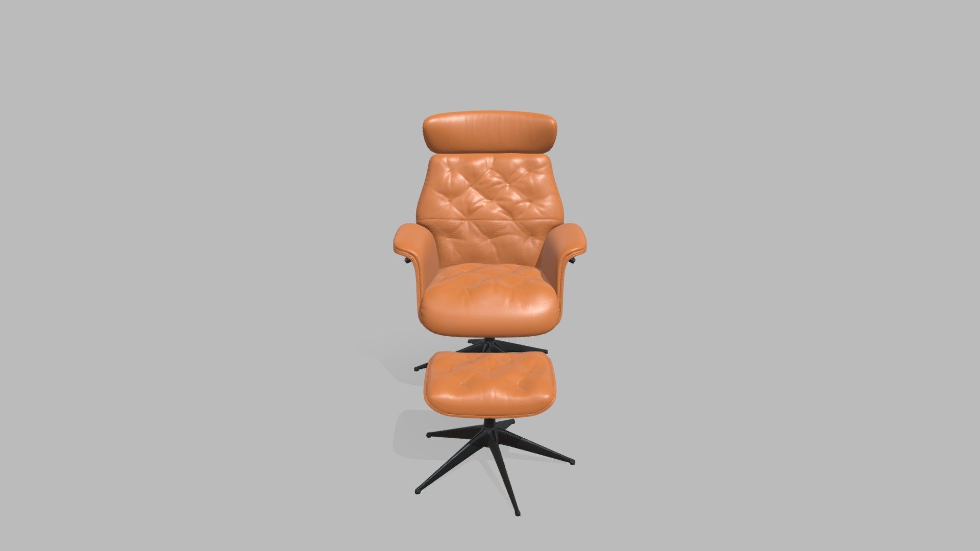 3D Armchair with Ottoman