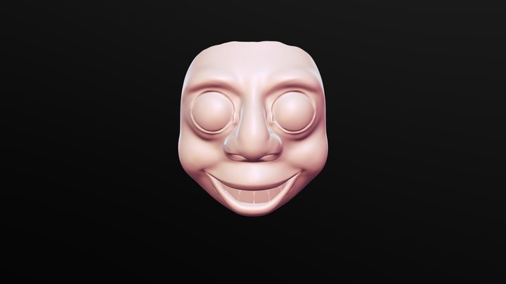 Balinese Mask WIP Sculpt 3D Model