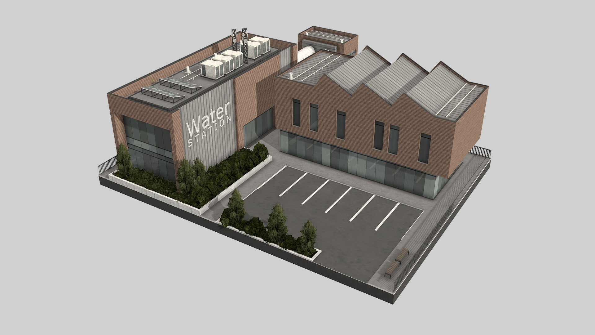 Water Pump Station (citiesskylines Assets) Buy Royalty Free 3D model