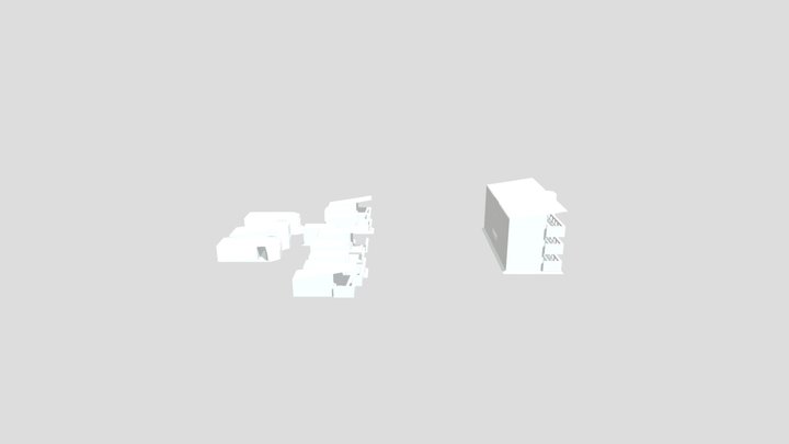 Modular Apartment Complex 3D Model