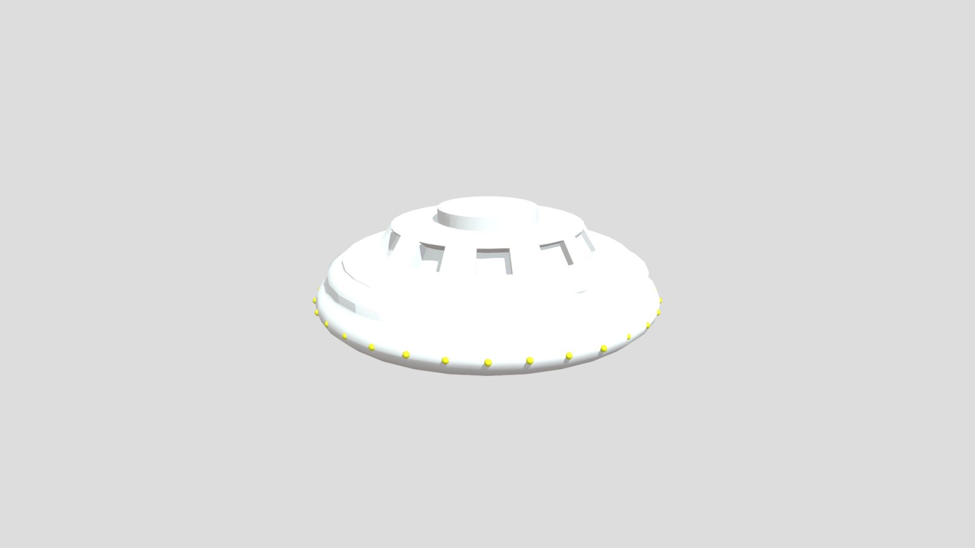 Low-Poly UFO textured