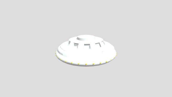 Low-Poly UFO textured 3D Model