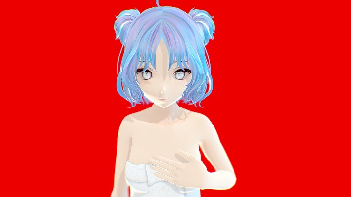 Hana In Towel 3D Model