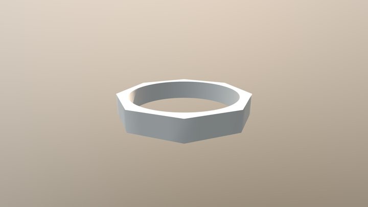 Octogonal Ring 3D Model