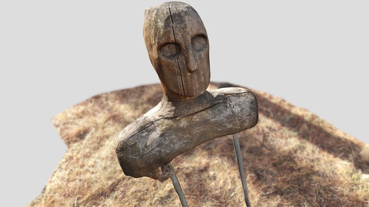 Escultura rustica de madera en SMA 3D Model