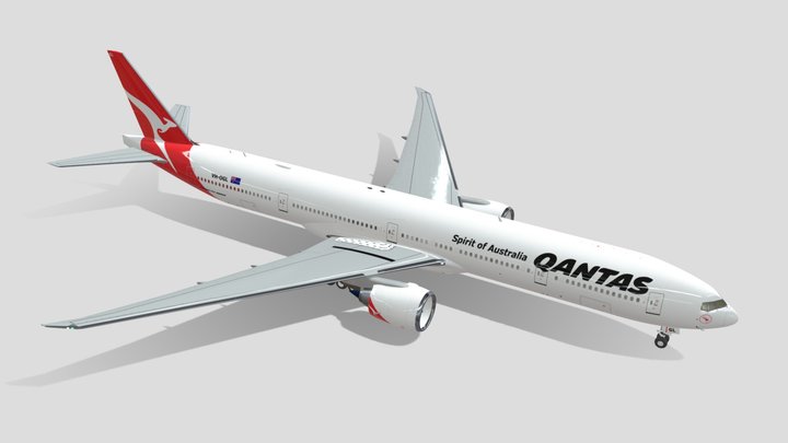 Boeing 777-300ER 3D Model