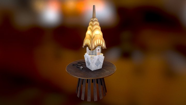 Art Deco Lamp 3D Model