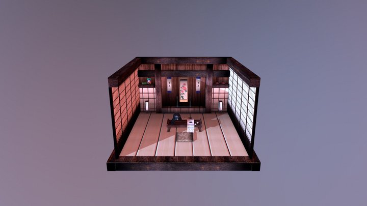 Sala de te periodo Edo 3D Model