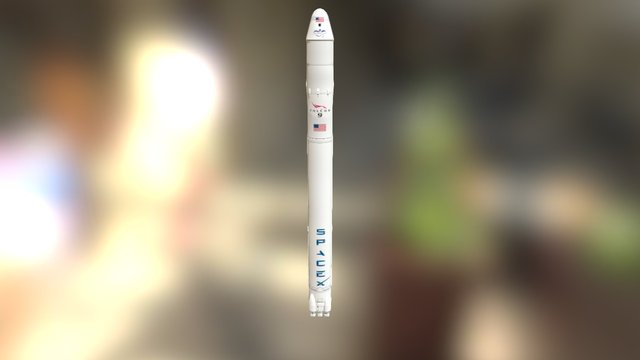 SpaceX Falcon 9 with Dragon mockup 3D Model