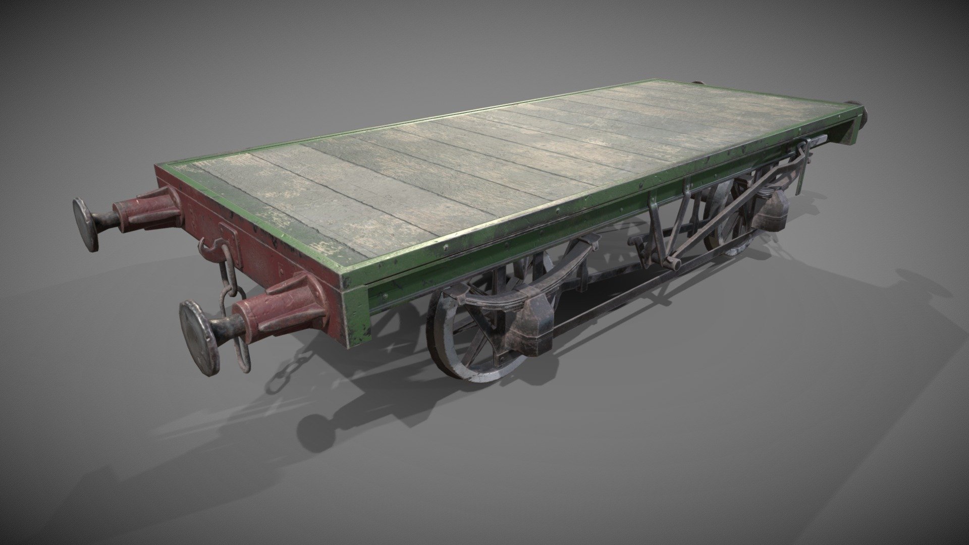 Flatbed Wagon low poly Buy Royalty Free 3D model by pasquill [be2d28a