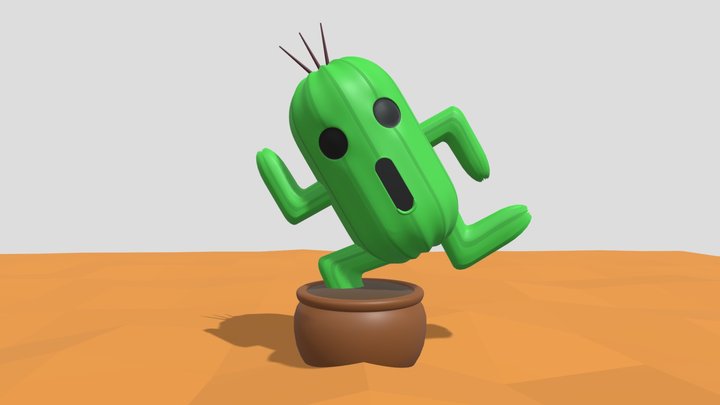 final fantasy Cactuar 3D Model
