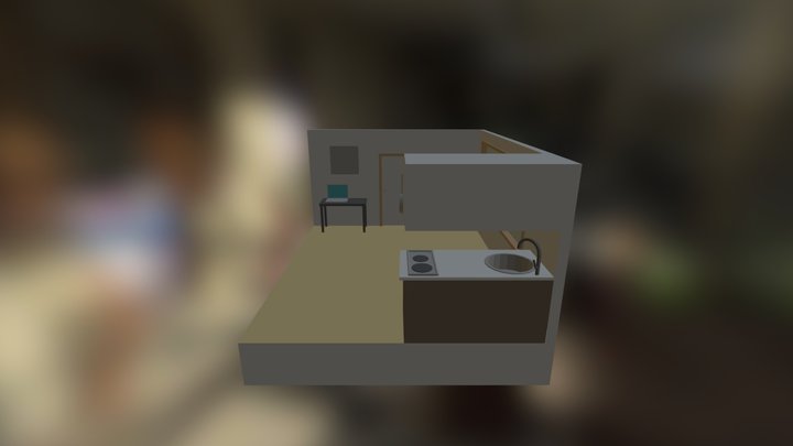Low Poly Apartment  3D Model