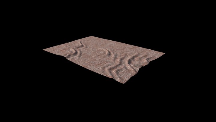 Creased Rug Free Game Ready Model
