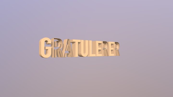 GRATULERER2 3D Model