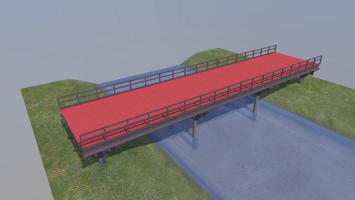 HYDRO TEMPORARY BRIDGE 3D Model
