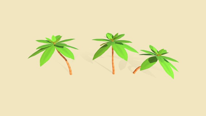 Simple Palm trees 3D Model