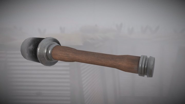 WW1 Stick Grenade 3D Model