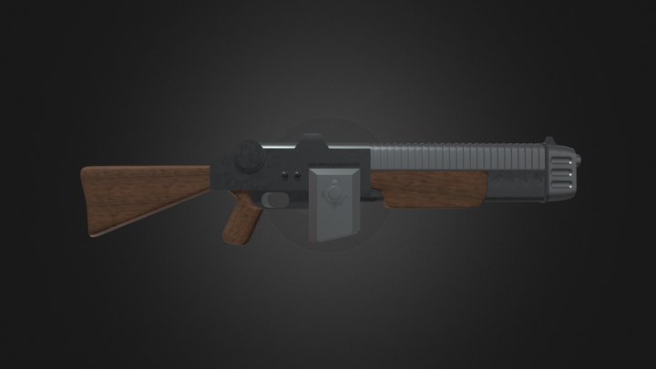 Browning plasma-gun 3D Model