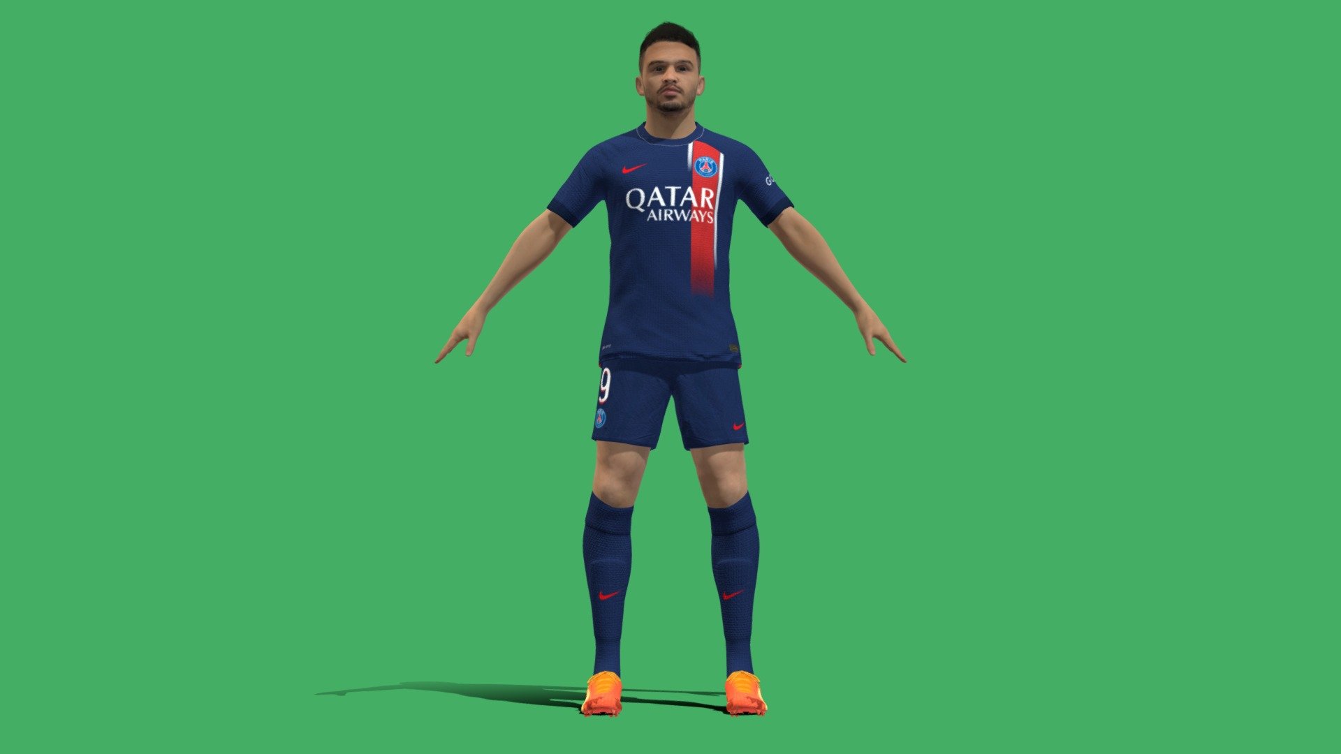 3D Rigged Goncalo Ramos PSG 2024 - copy - 3D model by tranduytankts
