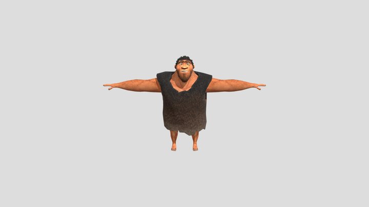 Wii - The Croods Prehistoric Party - Grug 3D Model