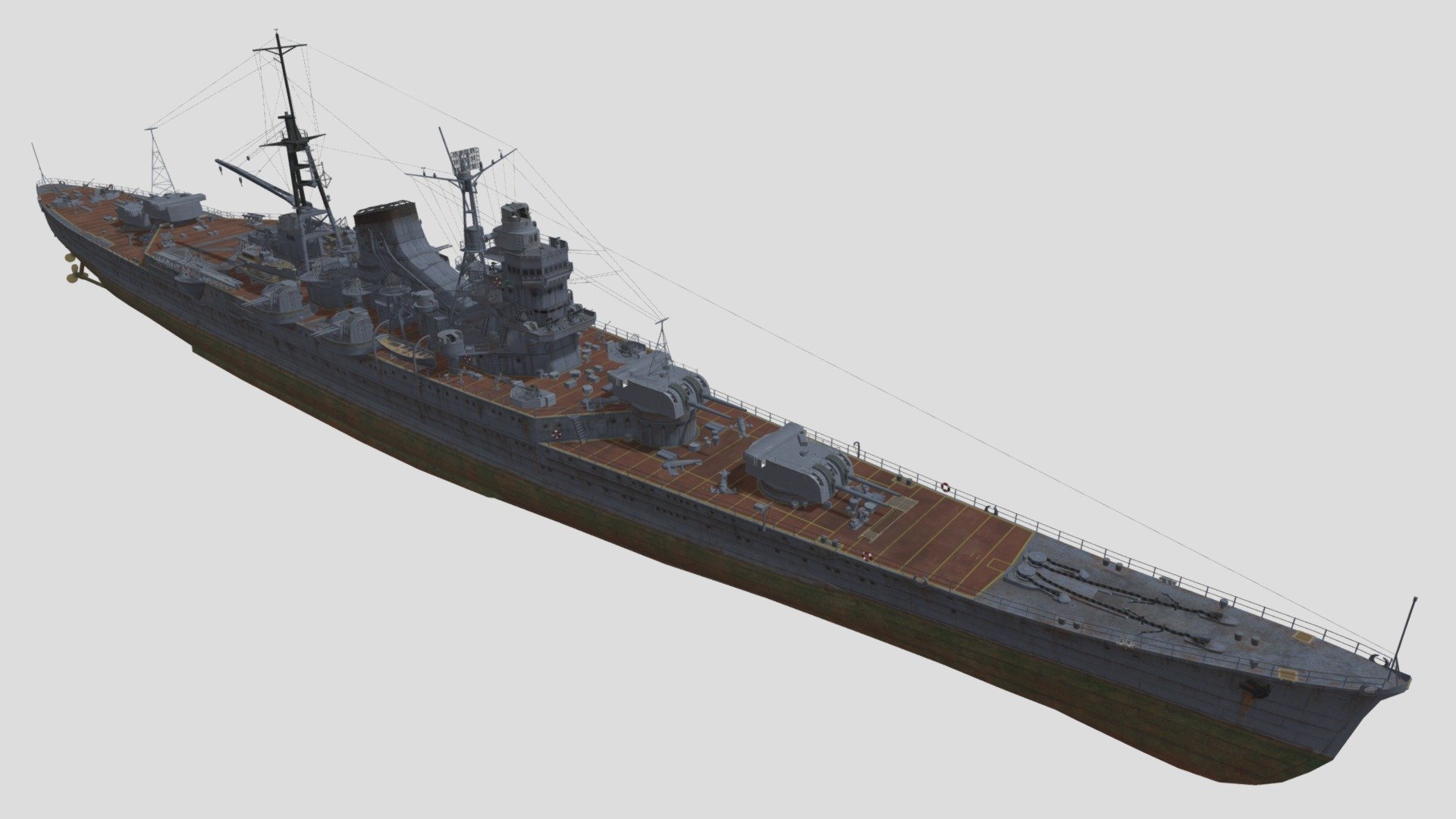 Japanese Light Cruiser 8-纪之（Kinokawa） - Download Free 3D model by 全斗焕 ...