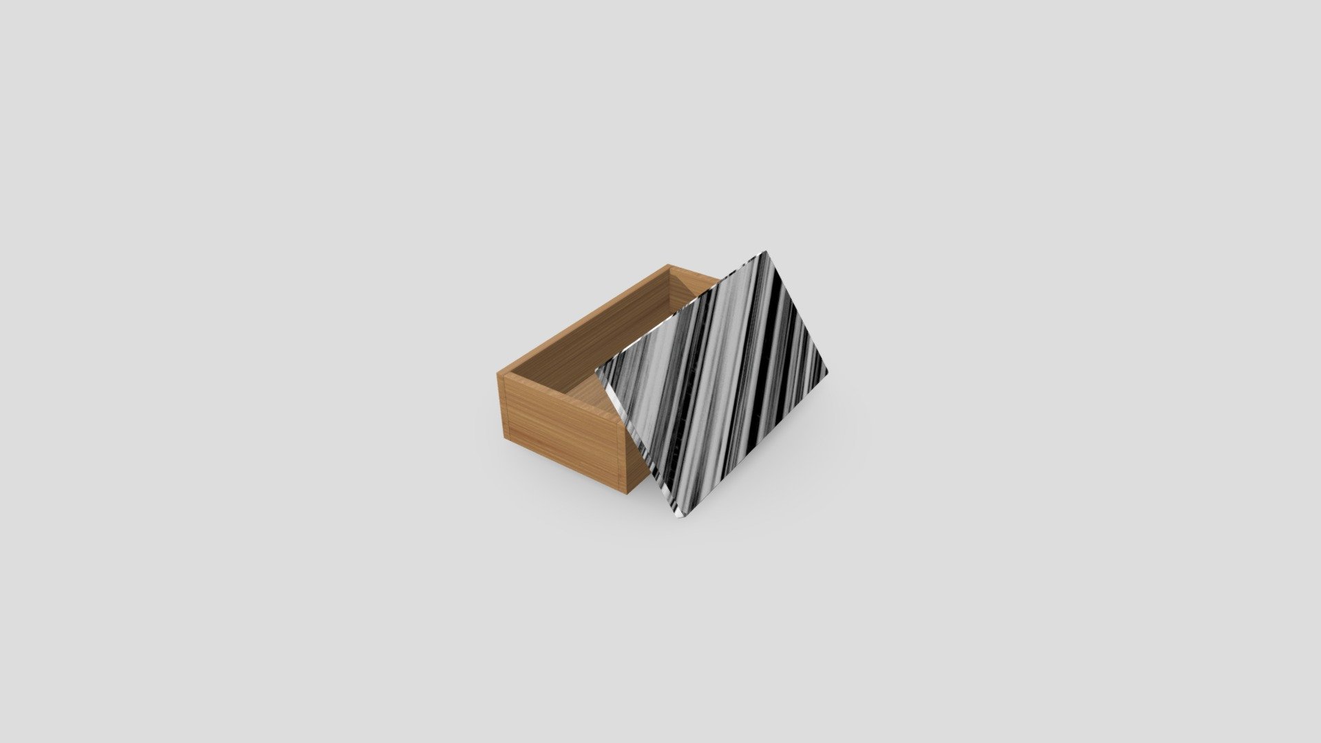 Eguator Marble Covered Wooden Box