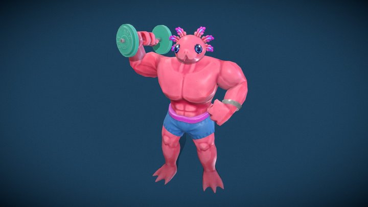Macholote | 3D Character | VRChat-Ready 3D Model