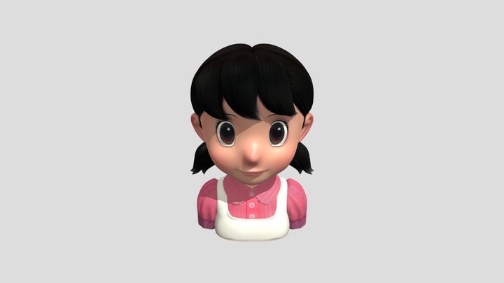 Shizuka 3D Model For Retopology. 3D Model