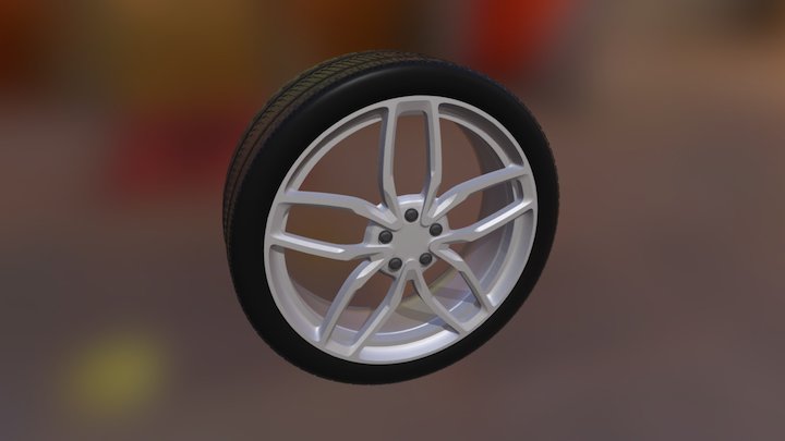 Lamborghini Huracan Front Wheel 3D Model