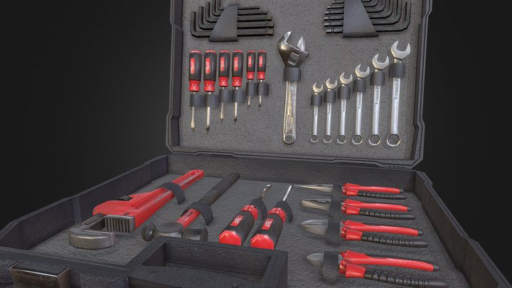 Hand Tool Set (Low Poly) 3D Model