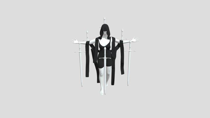 Girl Character for free Female-character 3D Model