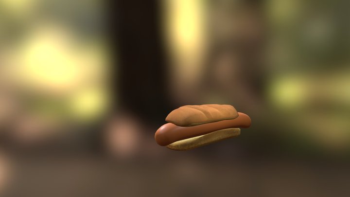 Hot Dog 3D Model