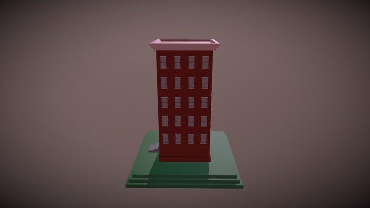Apartment Building- Model 3D Model