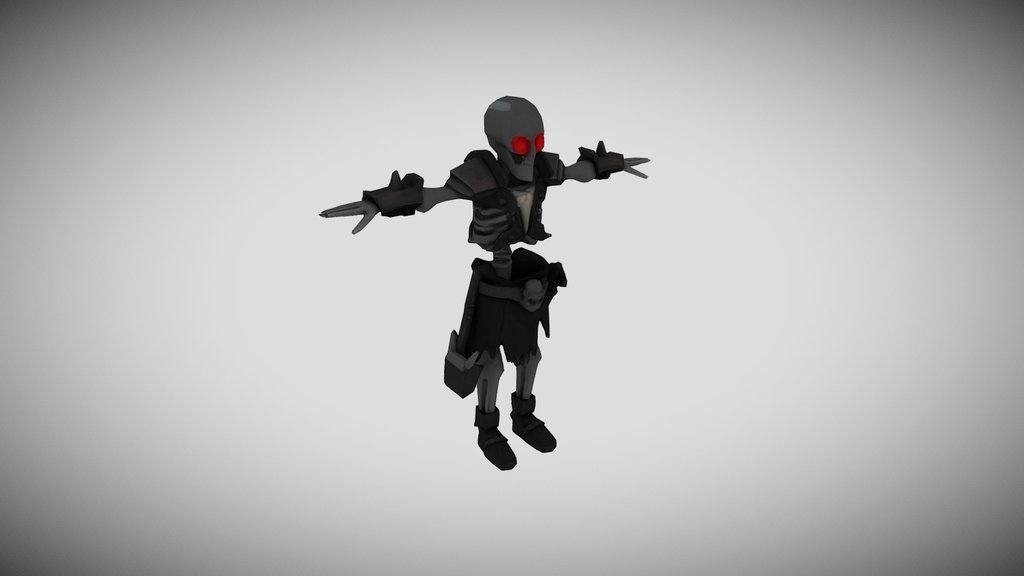 Skeleton handpainted lowpoly