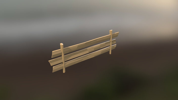 Fence, lowpoly 3D Model