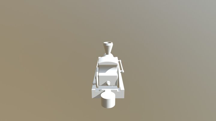 Assembly Of Train With One Track 3D Model