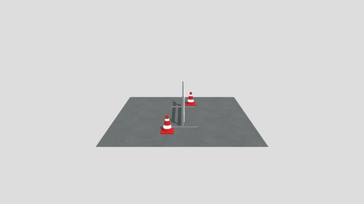 Street under construction 3D Model