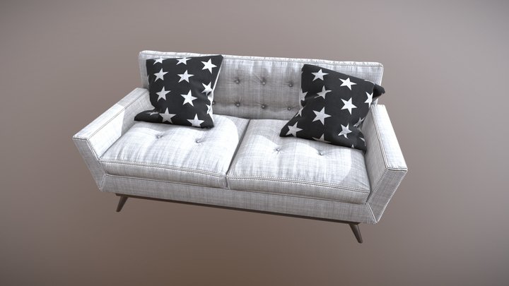 white sofa 3D Model