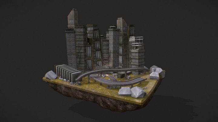 Post-apocalyptic environment 3D Model