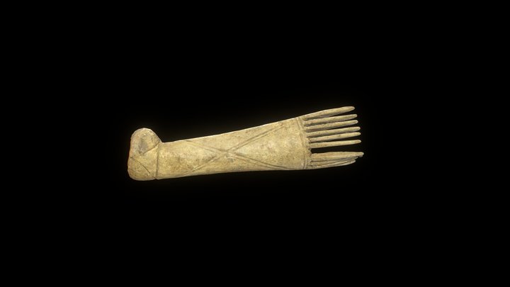Ornate Weaving Comb 3D Model