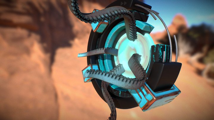 Portal with tentacles 3D Model