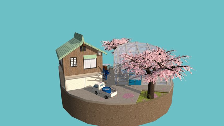DAE Diorama retake – Small farm 3D Model