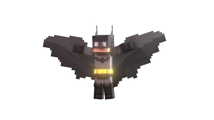Batman Minecraft (Black) 3D Model