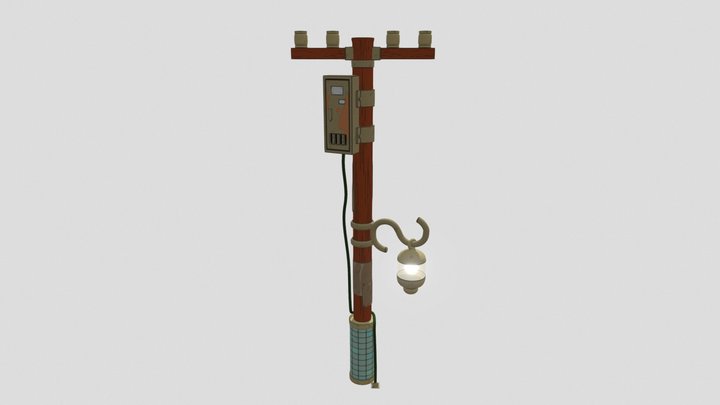 Telephone Pole 3D Model